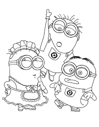 Minionki kolorowanki
